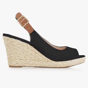 Juliet Holy Espadrille Platform Wedges Slingback Peep Toe Sandals